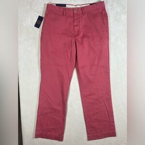 NWT Polo Ralph Lauren 32W 30L Classic Twill Chino Men’s Red Pants Khakis